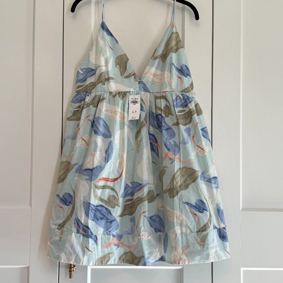 NWT Abercrombie Spaghetti Strap Babydoll Mini Dress • Size Large - Picture 2 of 3
